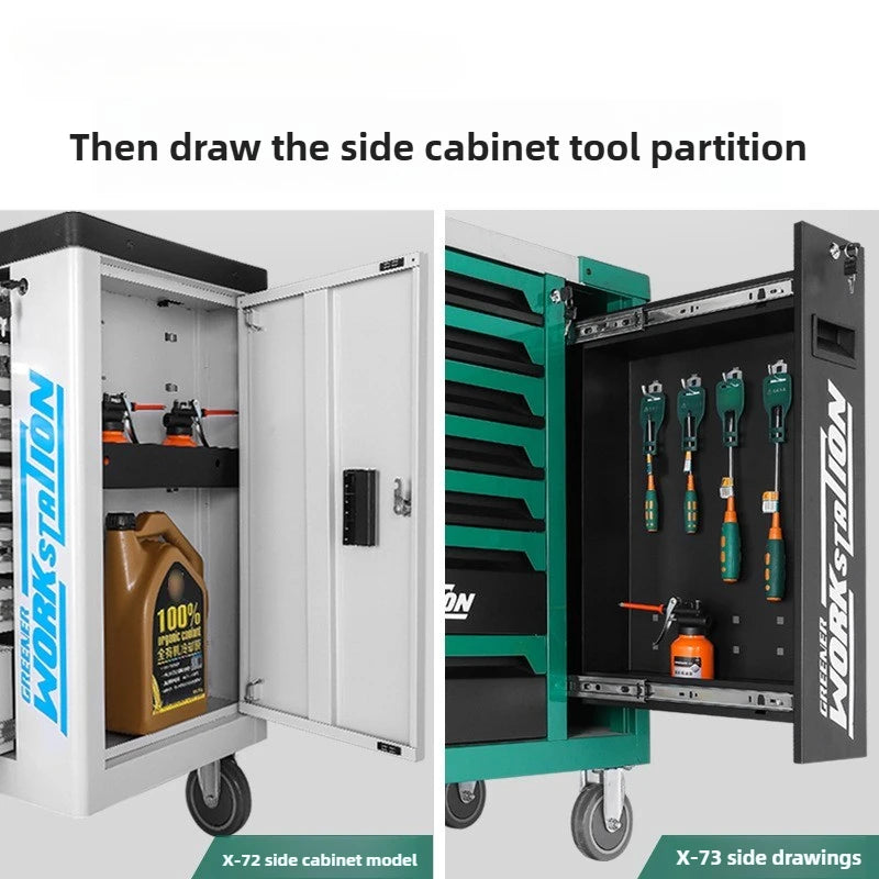 Heavy-Duty Multi-Function Auto Repair Tool Cart & Cabinet