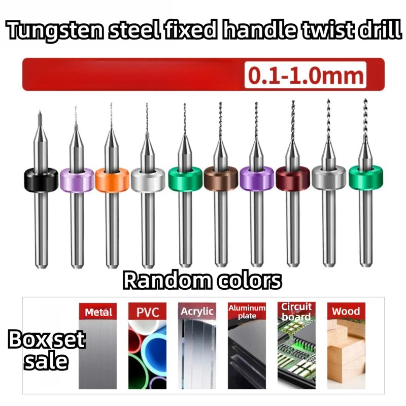 TG Hard Alloy 0.2/0.5-3.0mm Micro Drill Bits Print Circuit Board