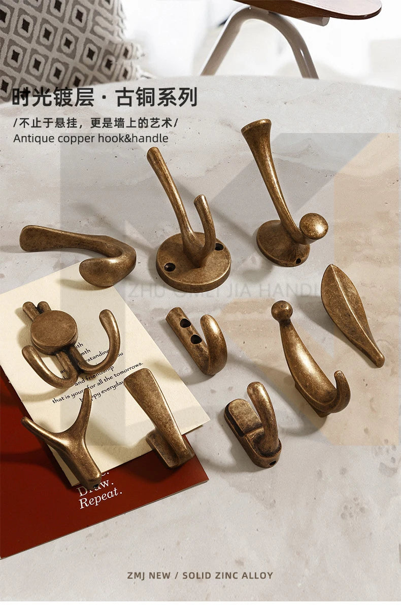YUTOKO Hook Moon Antique Wall Hanging Clothes Hook Bedroom Robe Hook