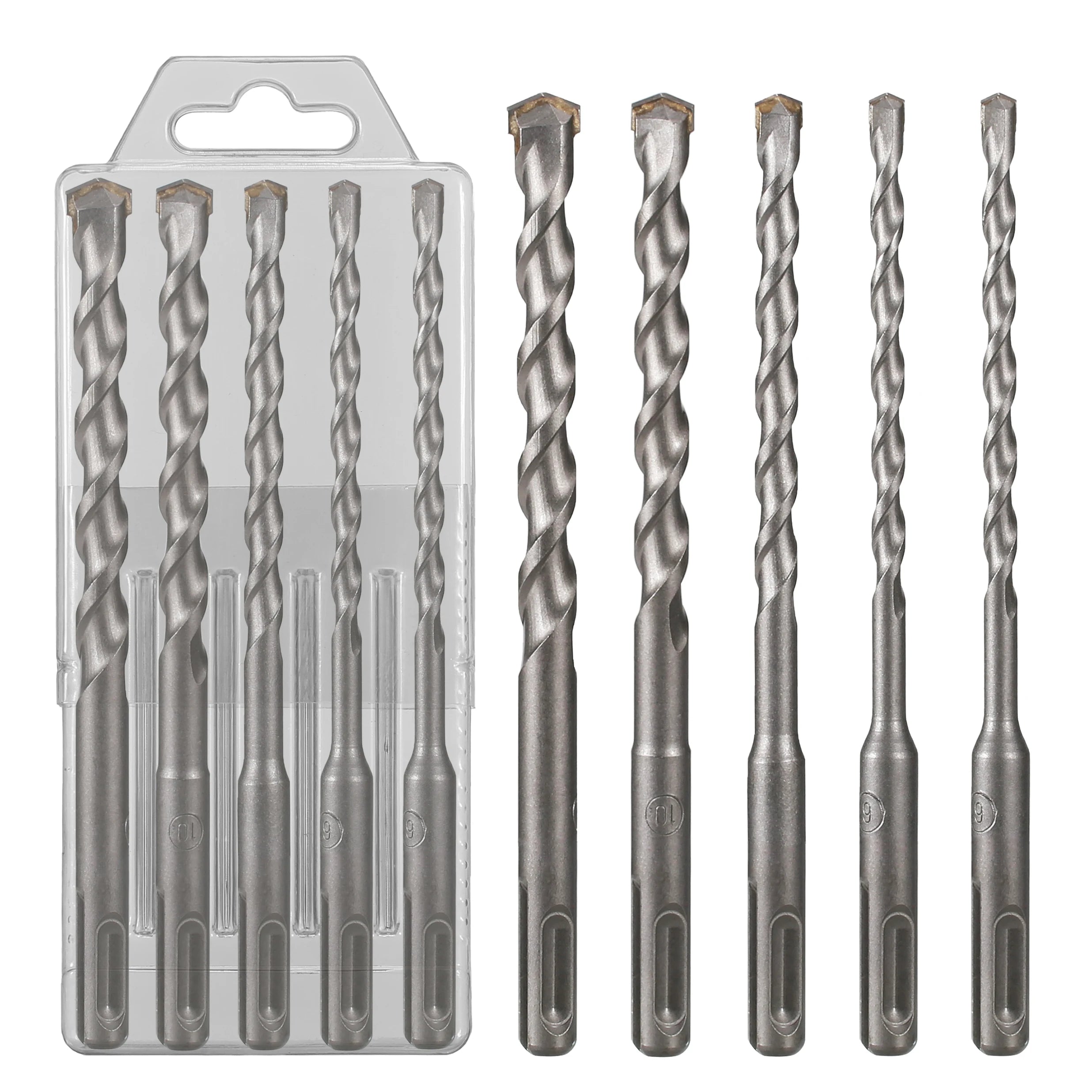 5Pack 6-6-8-10-12mm SDS PLUS Shank Electric Hammer Rotary Carbide