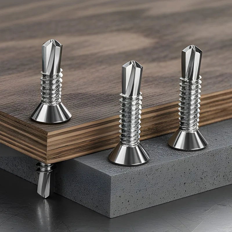 200/20pcs M4.2 Stainless Steel Self-Tapping Screws Cross Flat Head