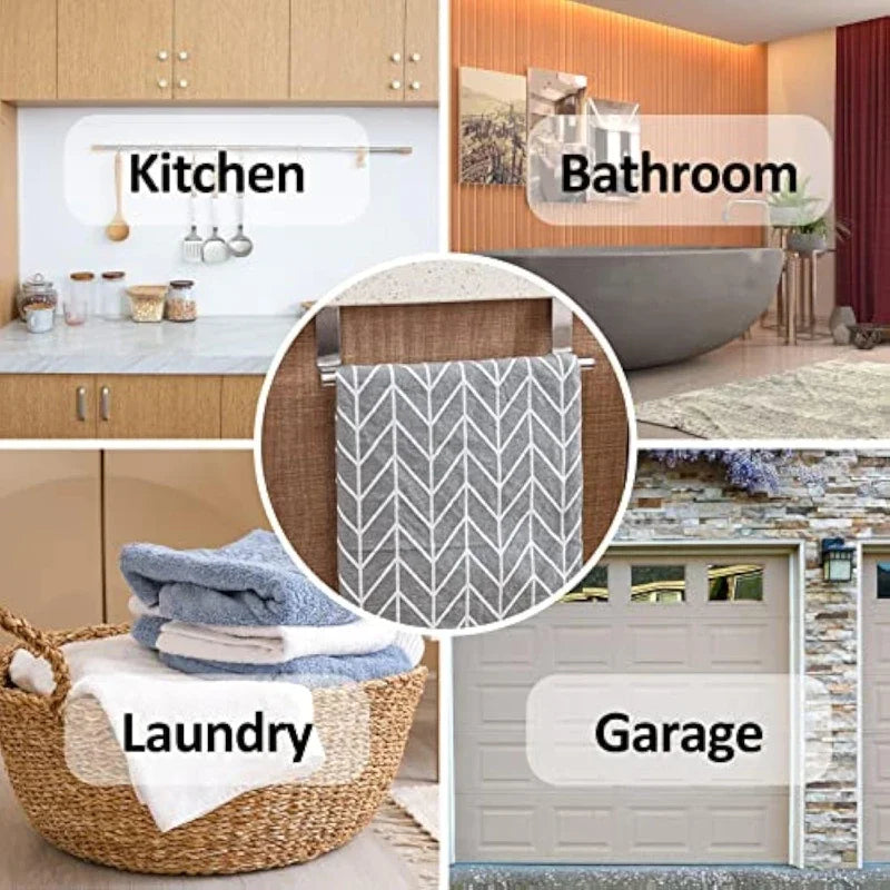1/2p Towel Rod Steel Metal Wire Over Cabinet Towel Rack Storage