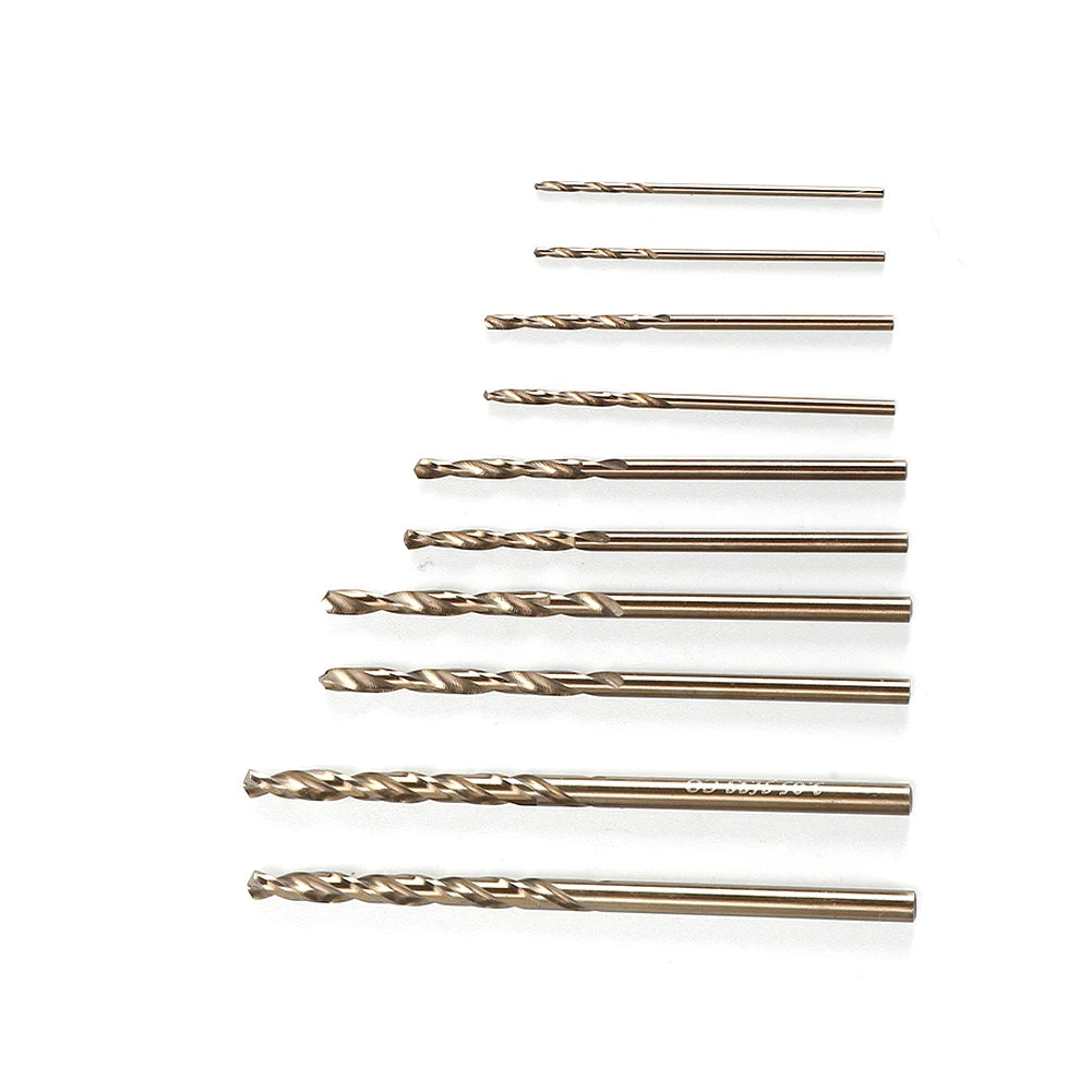 10pcs HSS M35 Cobalt Drill Bit 1mm 1.5mm 2mm 2.5mm 3mm Used For
