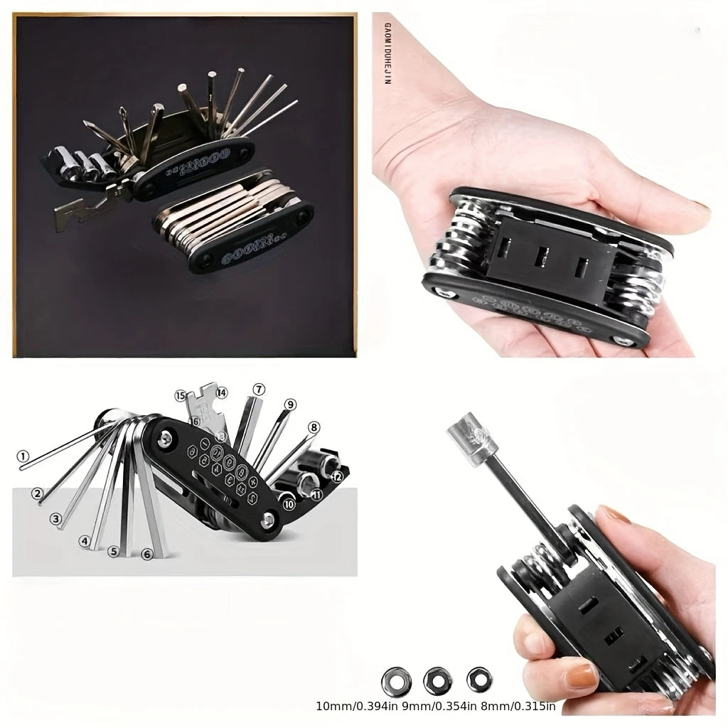 16-in-1 Socket Wrench Set, Non-Slip Rotating Head. Durable Stainless