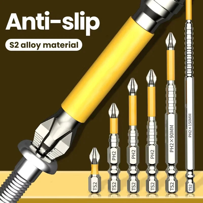 Non-slip PH2 Magnetic Batch Head Cross Screwdriver Hardness Drill Bit