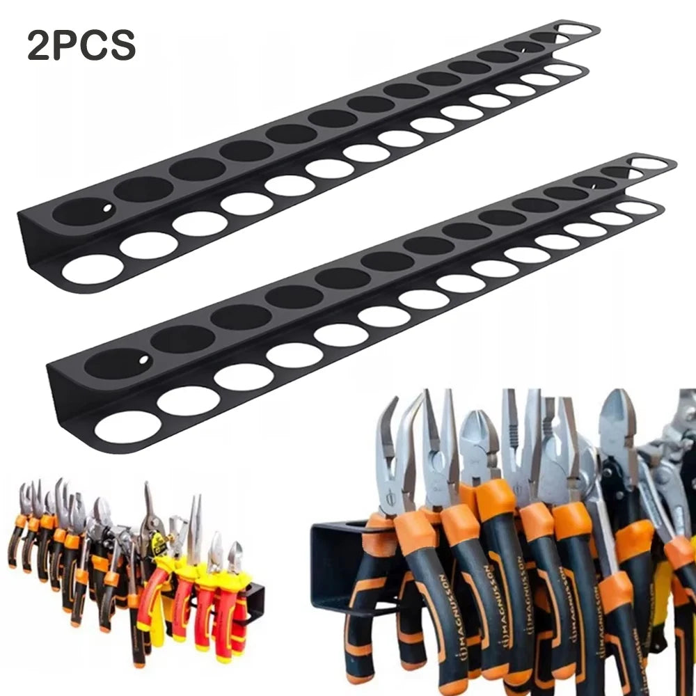 Screwdriver Organizer Tool Wall-mounted 14-hole Hardware Tool Storage