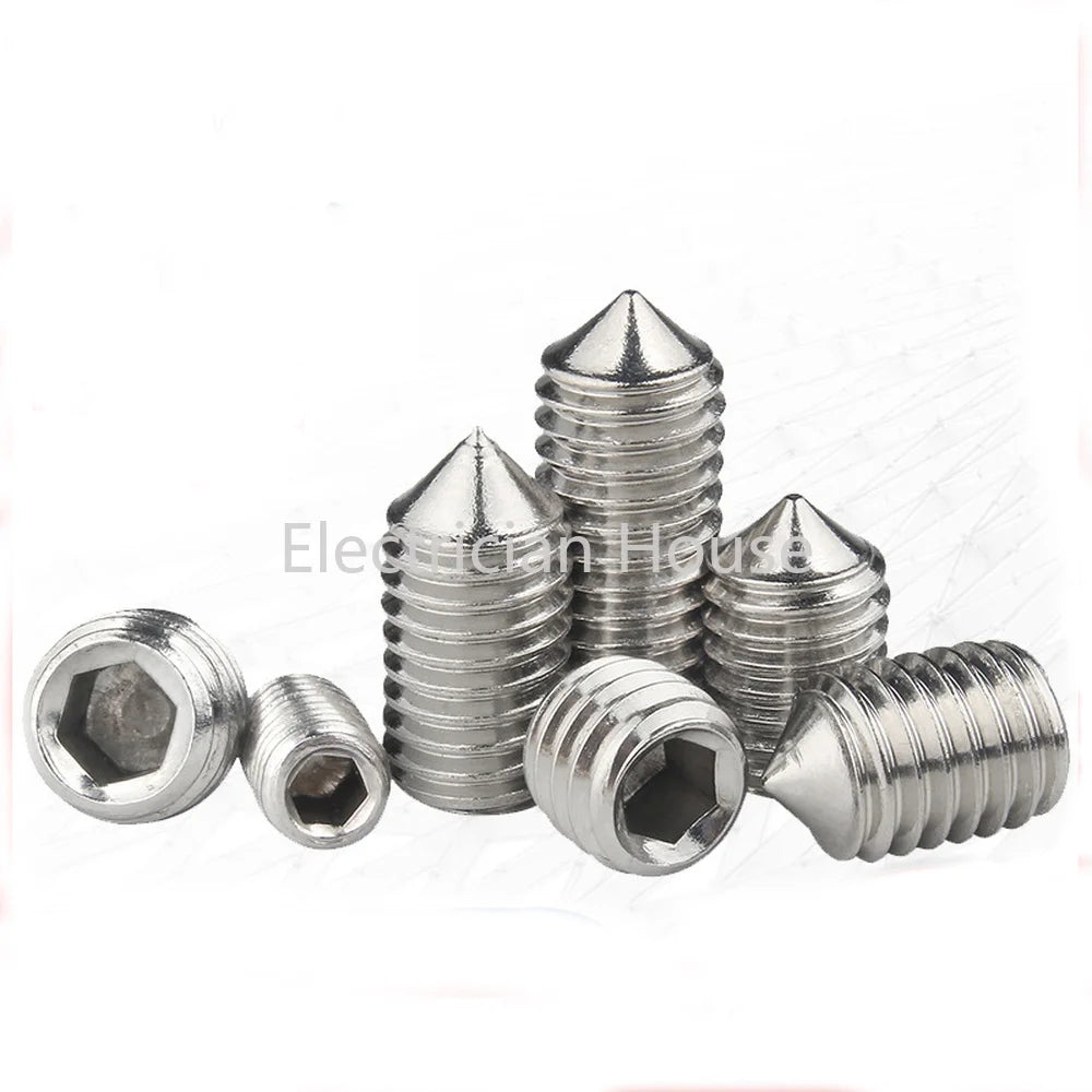 10pcs/lot Hex hexagon socket set screw cone point grub screw M2 M2.5