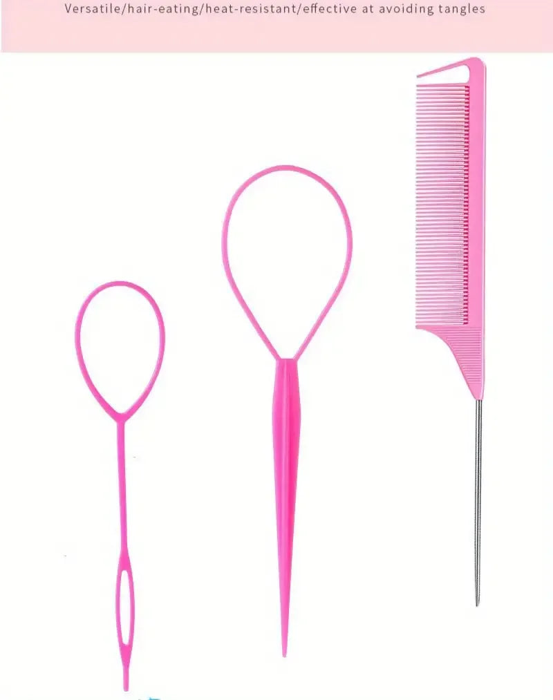 4/5pcs/Set Hair Loop Tool Set 2pcs French Braid Tool Loop 1pc Rat