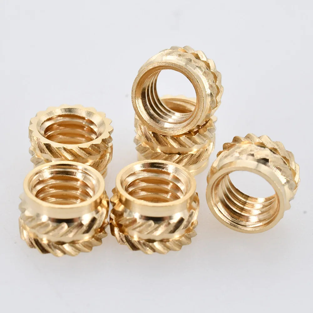 100-300Pcs M2 M2.5 M3 M4 M5 M6 M8 Heat Set Threaded Insert Brass Nut