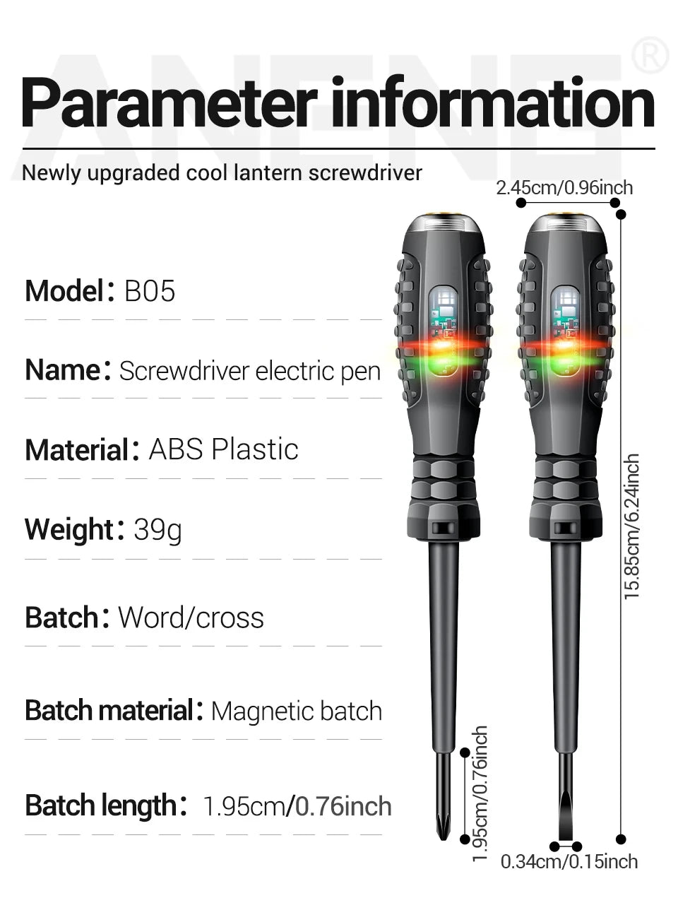 Multifunctional Electrician Test Screwdriver AC Non-contact Induction