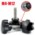 Carbon Steel Hand Knob Screws Bolt  M4 M5 M6 M8 M10 M12 Plastic Sta...