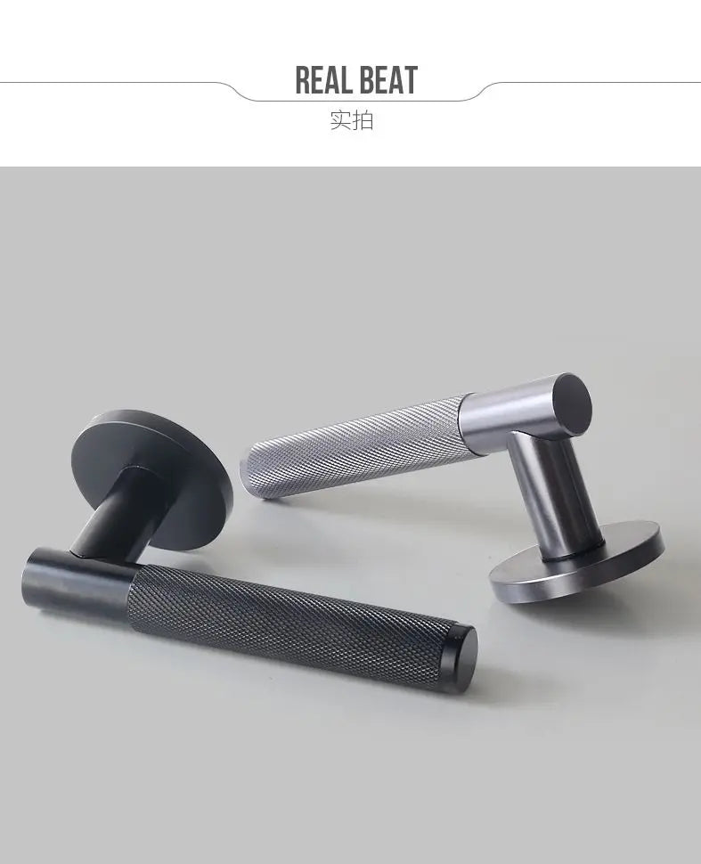 Silent Split Door Lock Privacy Door Handle Lever Bedroom Bathroom
