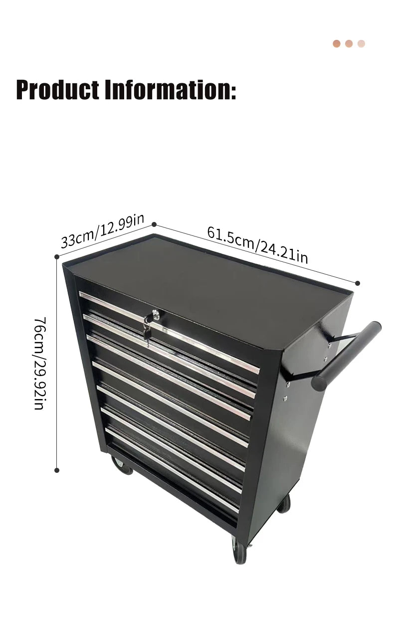 7-Drawer Rolling Tool Chest & Cabinet – Garage & Workshop Storage