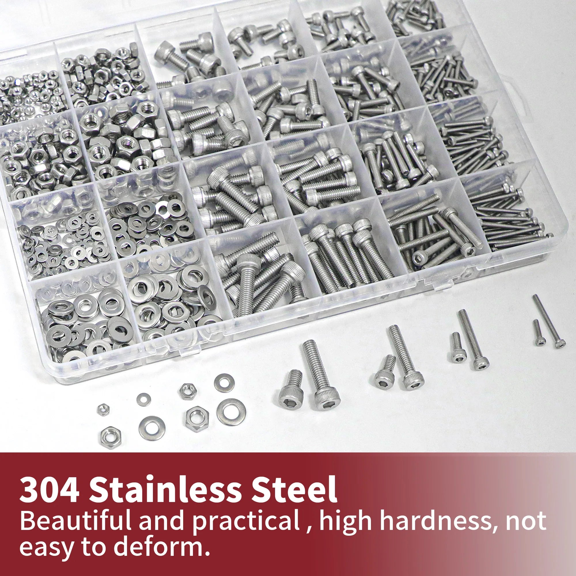 918pcs Nuts and Bolts Assortment Kit - M2, M3, M4