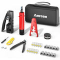 AMPCOM RJ45 Pass-Through Crimping Kit – Crimper, Punch-Down & Tester