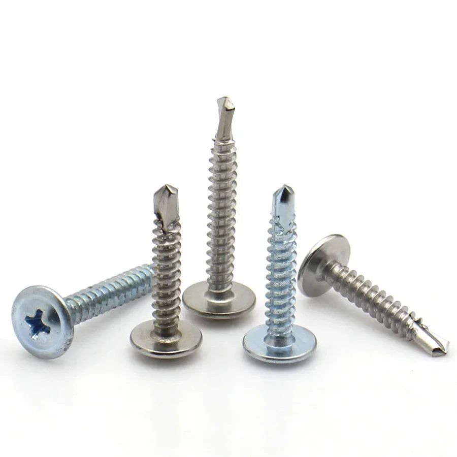 10pcs M4.2 M4.8 Zinc Plated Carbon Steel/410 SS/304 SS Cross Phillips