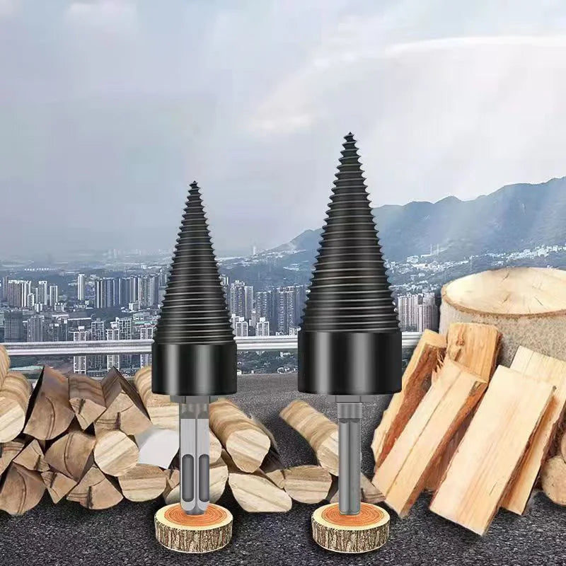 32/42/50MM Firewood Splitter Machine Drill Bit Wood Cone Punch Driver