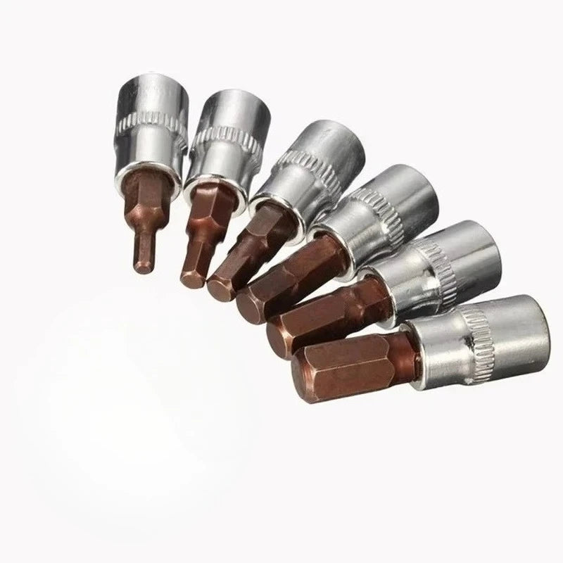 6Pcs 1/4 Inch Hex Screwdriver Bit Socket Set H3-H8 for Torque Spanner
