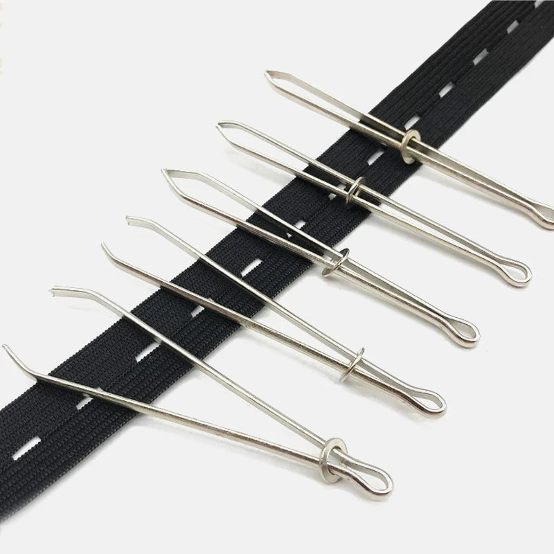 2pcs Stainless Steel Garment Clips Sewing DIY Tools Elastic Band Tape