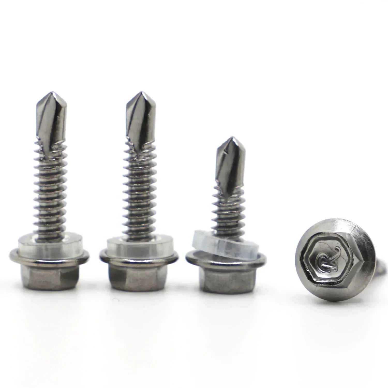10pcs M5.5 M6.3 410 Stainless Steel Washer Head External Hex Hexagon