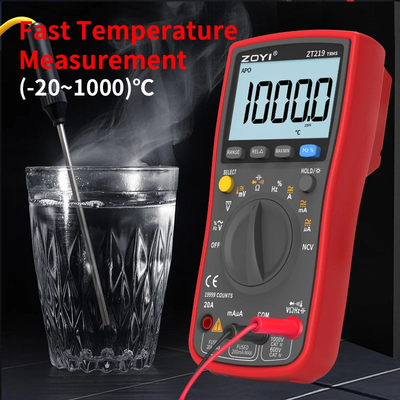 ZOYI ZT219 Digital multimeter 19999 Counts True RMS automotive