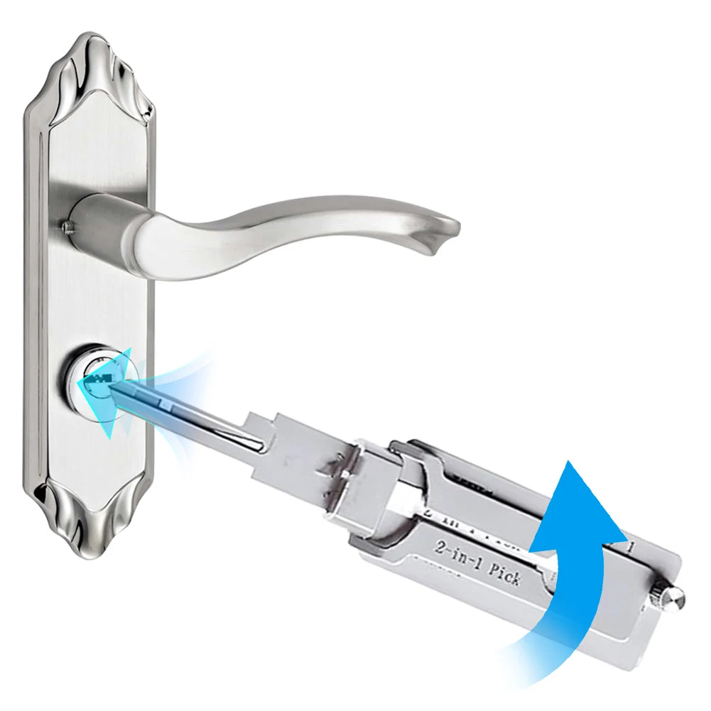 SS001 Stainless Steel Precision Tool 2 In 1 Key Decoder Hook