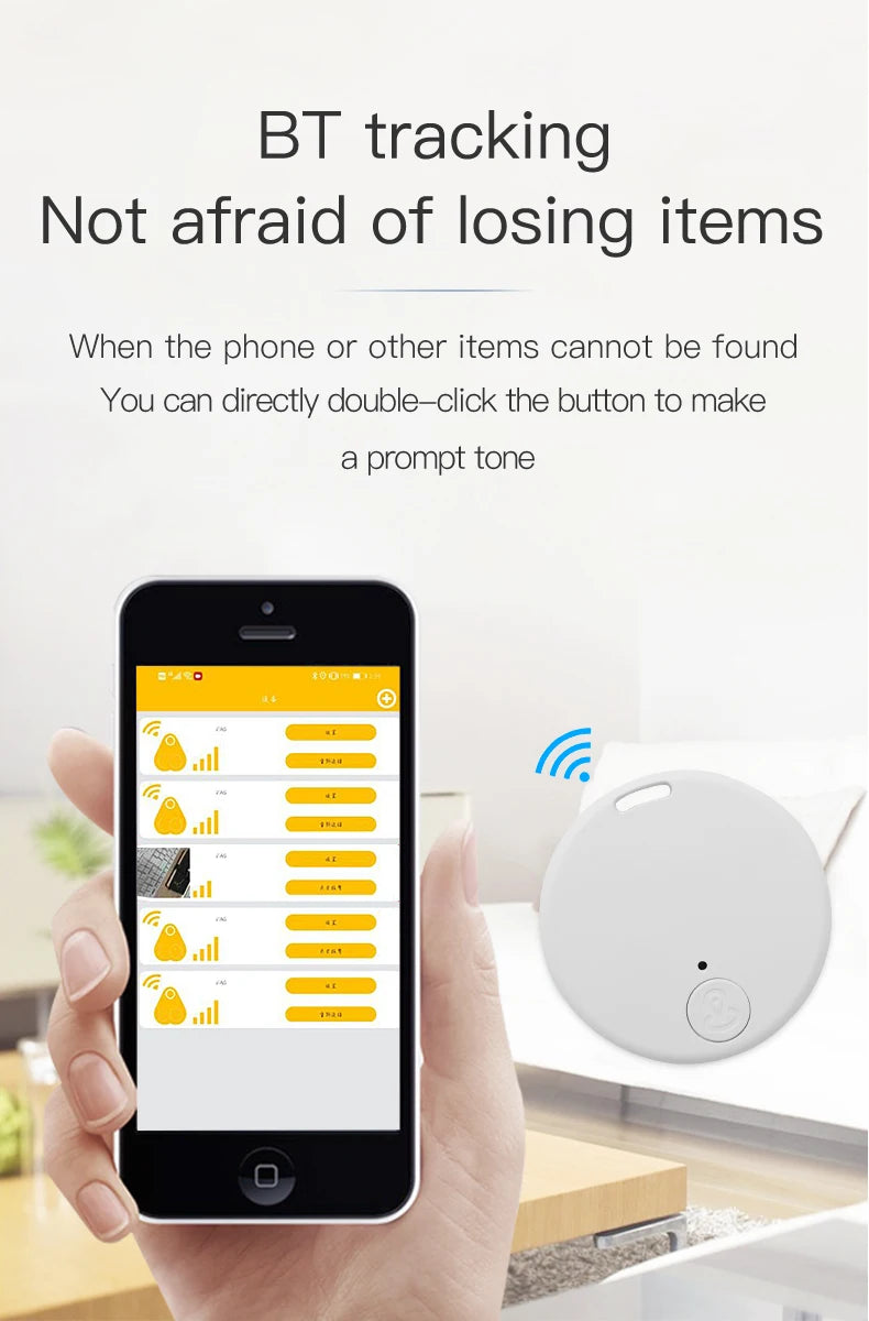 Mini GPS Locator AntiLost Alarm Wallet Keychain Smart Tag
