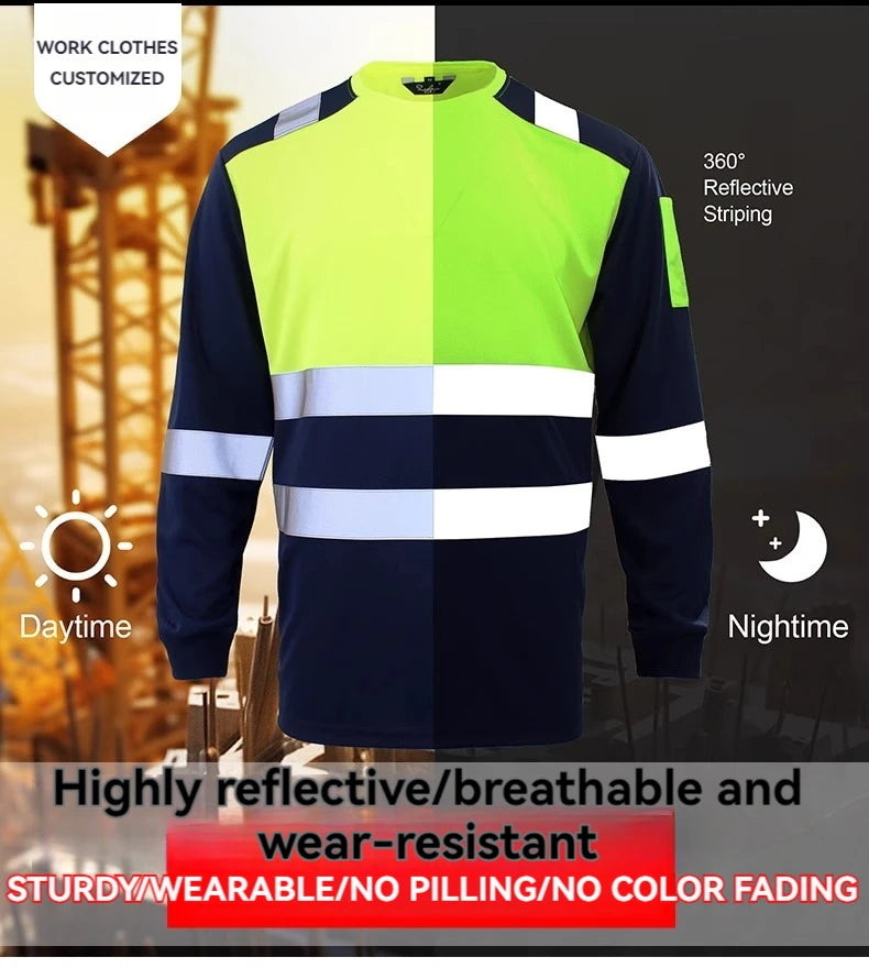 Men's Workwear Shirts Long Sleeve Hi Vis Shirts Workwear Hi Vis Work