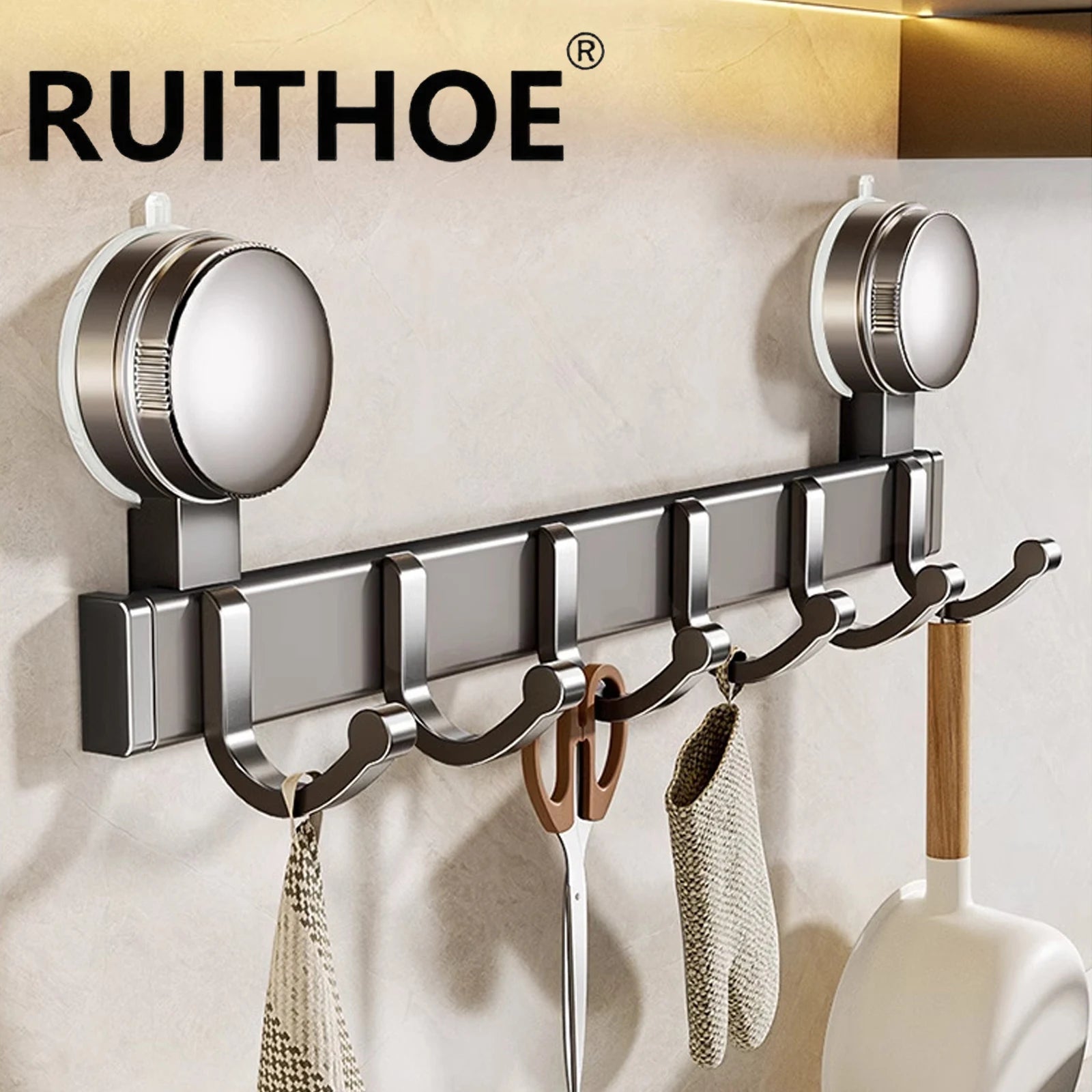Suction Cup Bathroom Hooks Towel Hanger Nail Wall Rack Hooks Coat