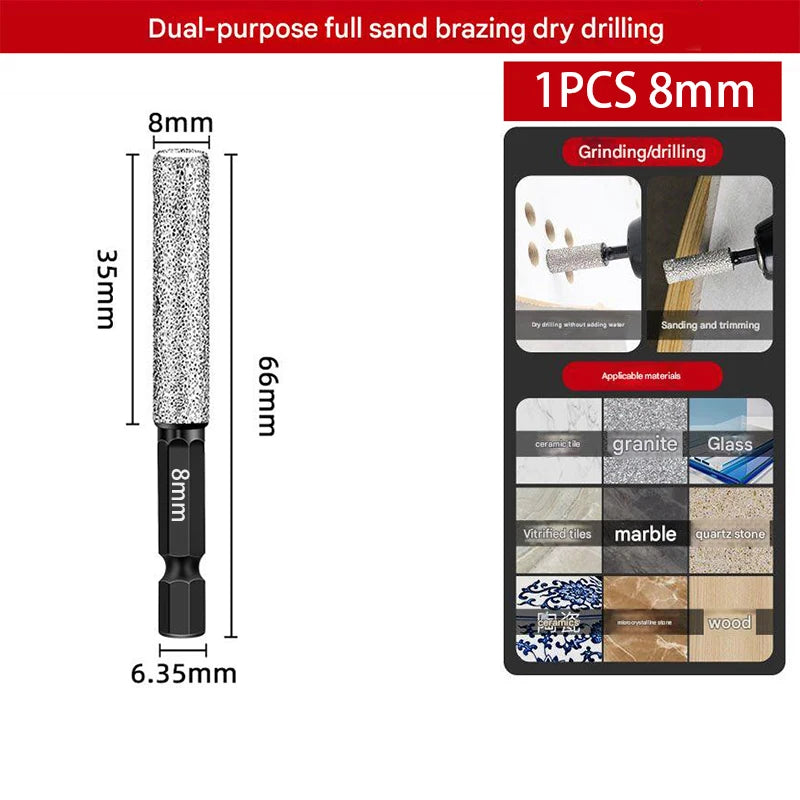 10/4/1PCS Dry Diamond Milling Drill Bits Enlarging Hole Dry Drilling