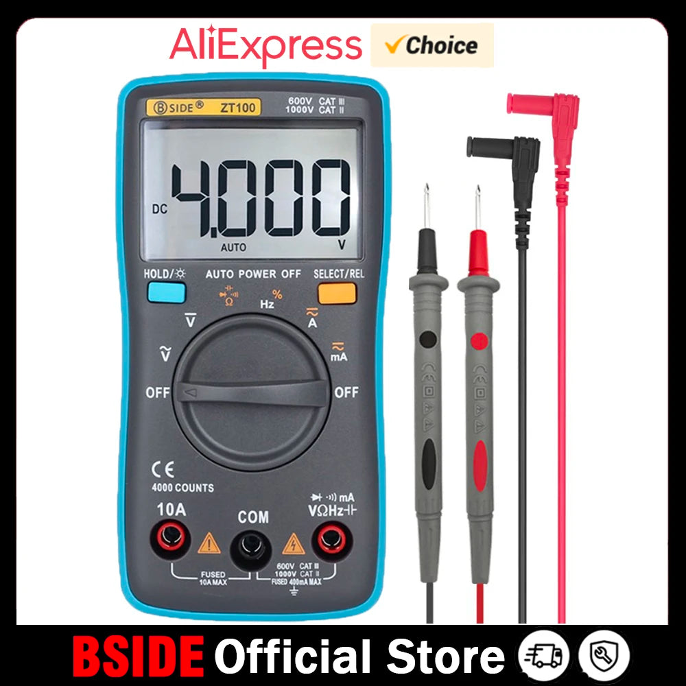 Digital Multimeter ZT100 4000 counts DC/AC Voltage Current