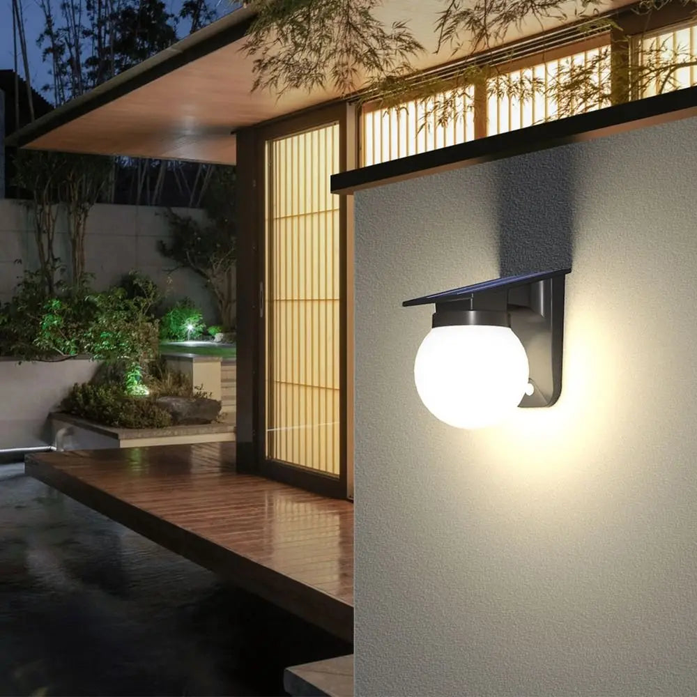Auto on/Off Solar Wall Light Wall Mounted IP65 Waterproof Solar