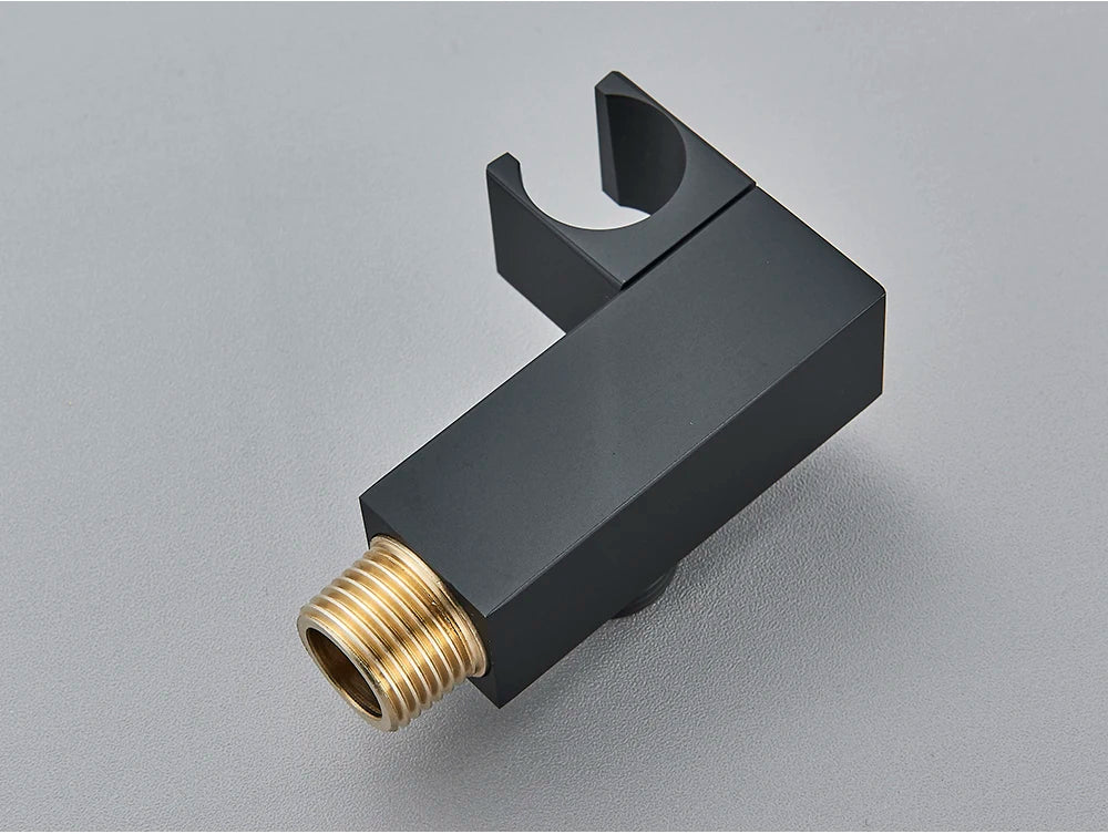 Poiqihy Chrome Shower Head Holder Handheld Shower Spray Bracket Wall