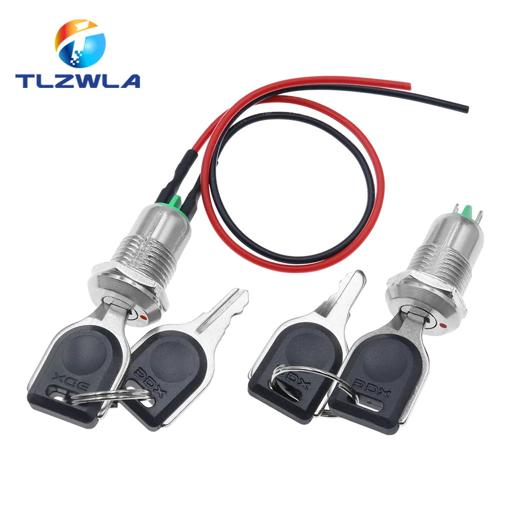 12mm Zinc Alloy Electronic Key Switch With 2 Keys ON OFF Phone Lock