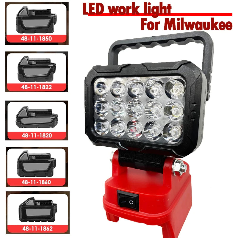 LED Light For Milwaukee Battery M-18 3In Portable Spotlight Cordless