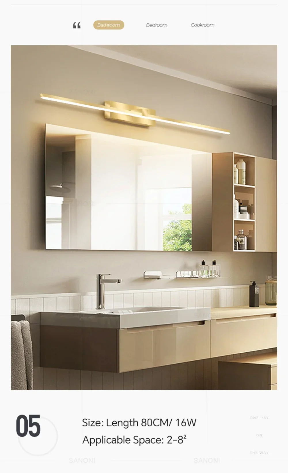 Modern LED Wall Lamp For Bedroom Bedside Hallway Bathroom Makeup