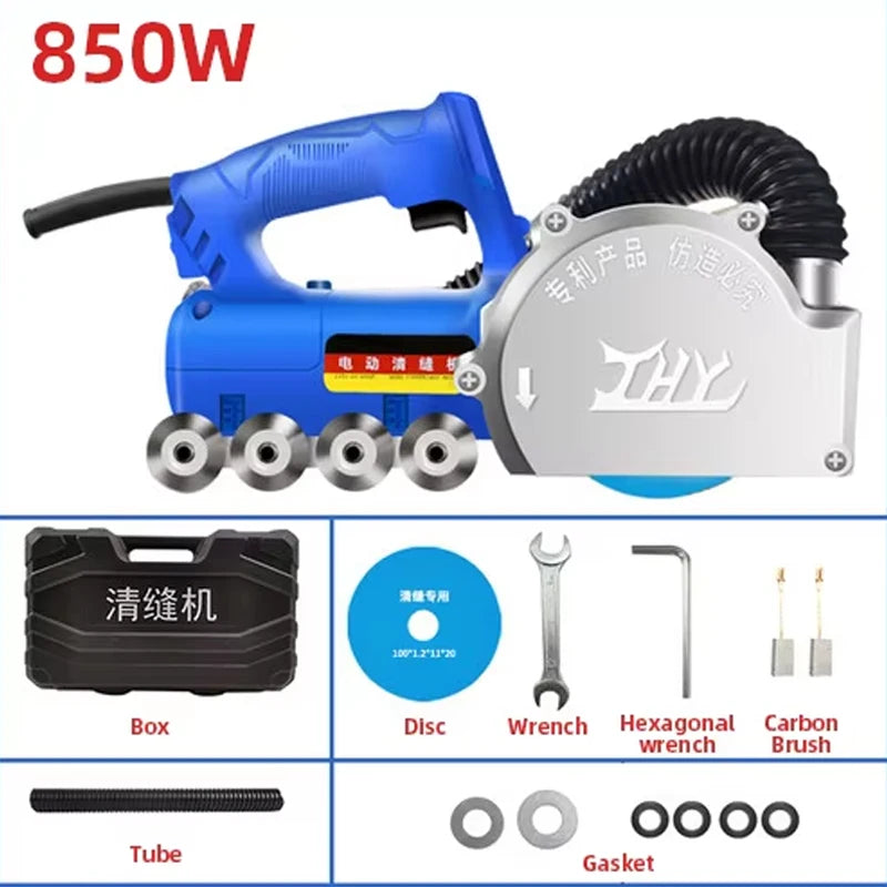 Electric Porcelain Floor Tile Seam Cleaner Dustless Slotting