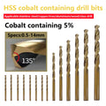 M35 Cobalt HSS Twist Drill Bit Set — Full Range 1mm to 13mm for Woo...