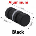 Stylish Silver Black Shower Glass Door Handle Double Sided Pull