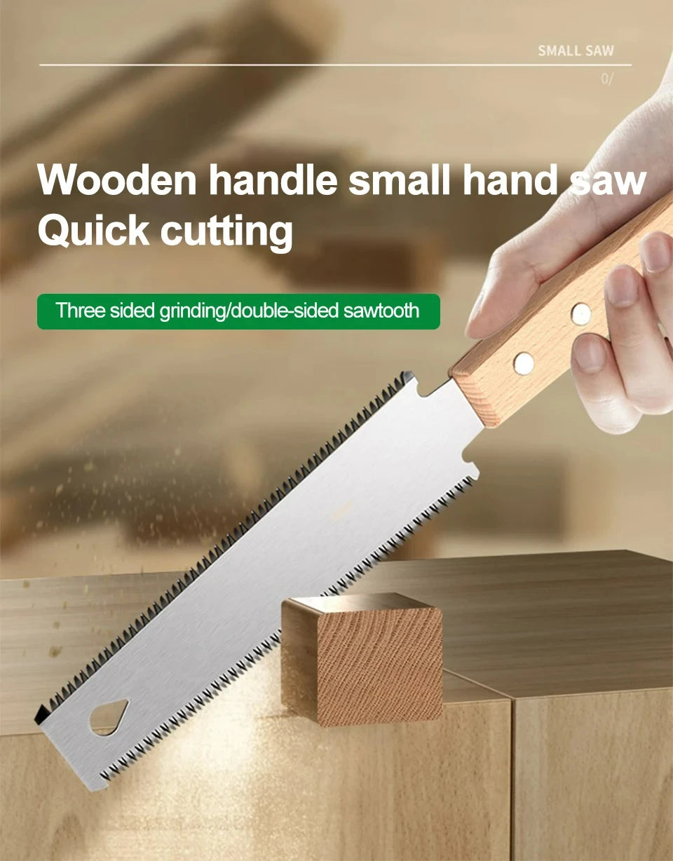 Japanese Style Hand Saw Non-slip Wooden Handle Pull Saw Flush Cut Saw