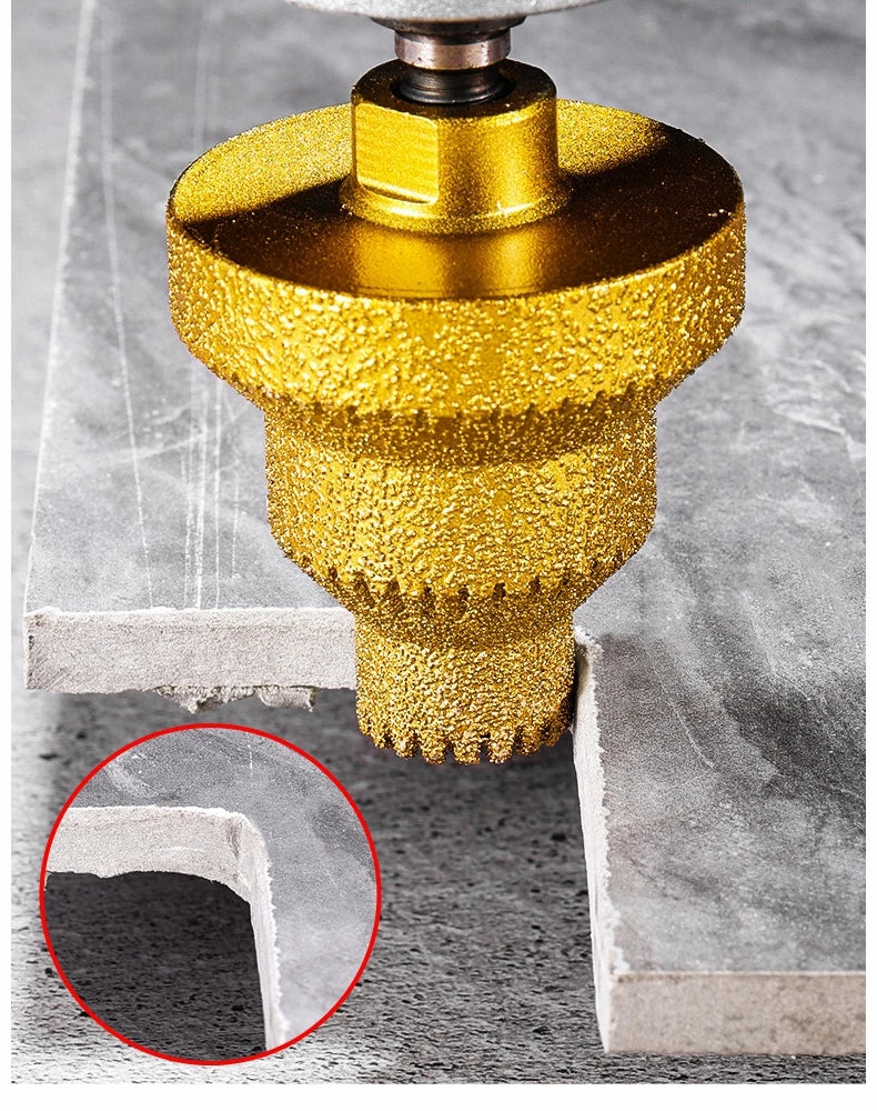 M10 Diamond Chamfer Router Bits Hole Saw Milling Tile Cutter Marble