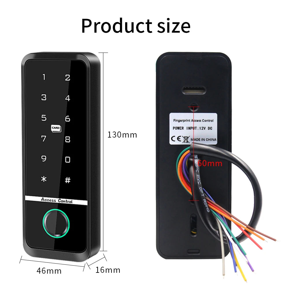 Fingerprint Access Control System IP66 Waterproof Biometrics Outdoor
