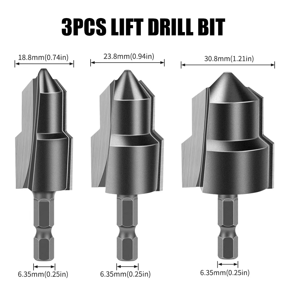 1-3Pcs PPR Lifting ,Tungsten Steel Blad Stepped Drill Bit