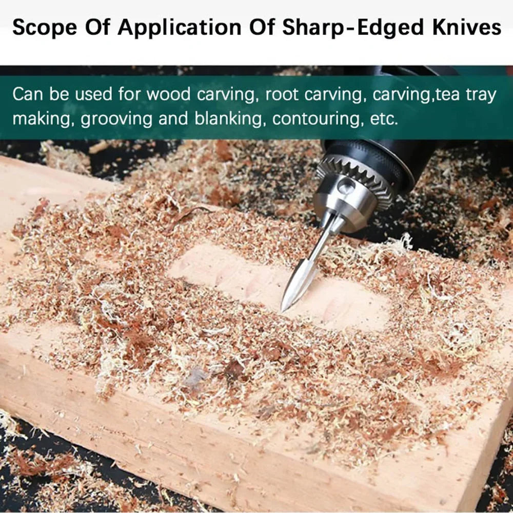 5pc Carving Knife Set Steel Sharp Edges Woodworking Tools Three