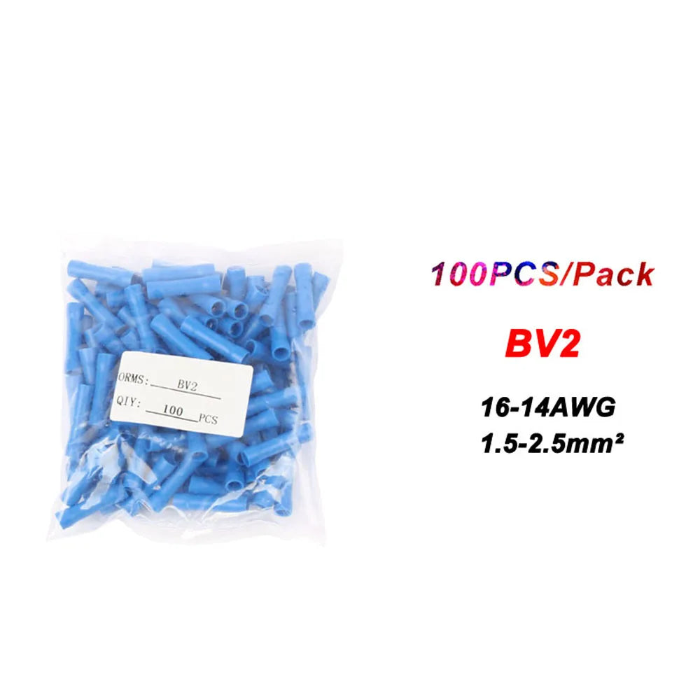 BV1/BV2/BV5 Insulated Butt Wire Connectors Crimp Terminals