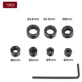 7/8pcs Woodworking Drill Locator 3-16mm Shaft Depth Collars Ring