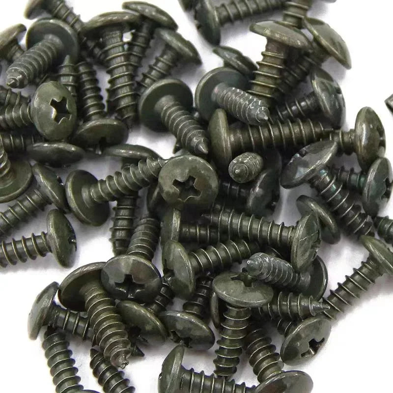10/200pcs Car Metal Screw Clips Set U-Type Fastener Clip with Screw