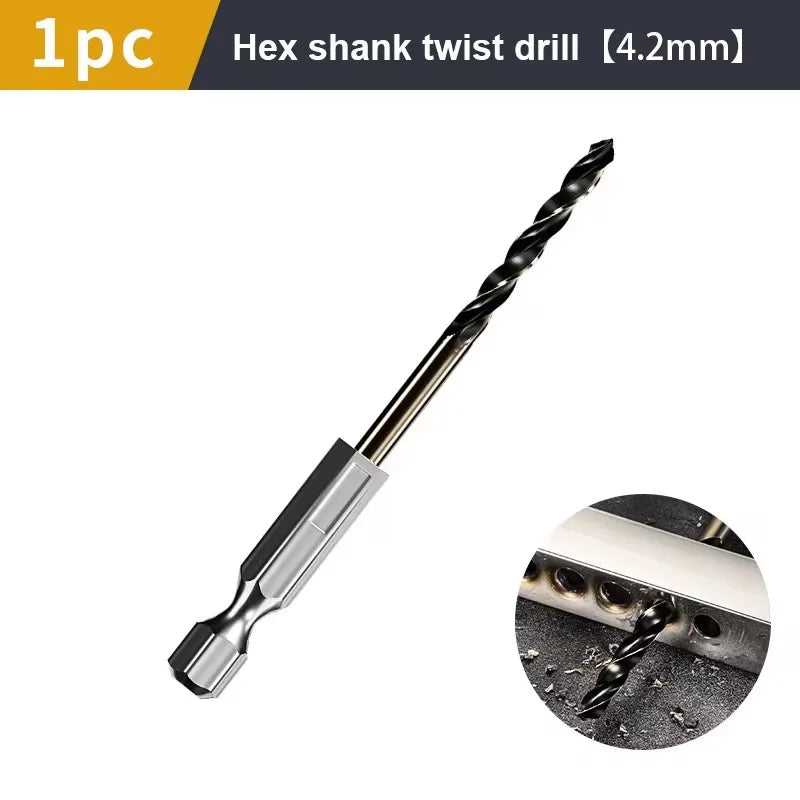 1.5-7.5mm Hex Shank Twist Drill Bit Wood Metal Hole Cutter Core
