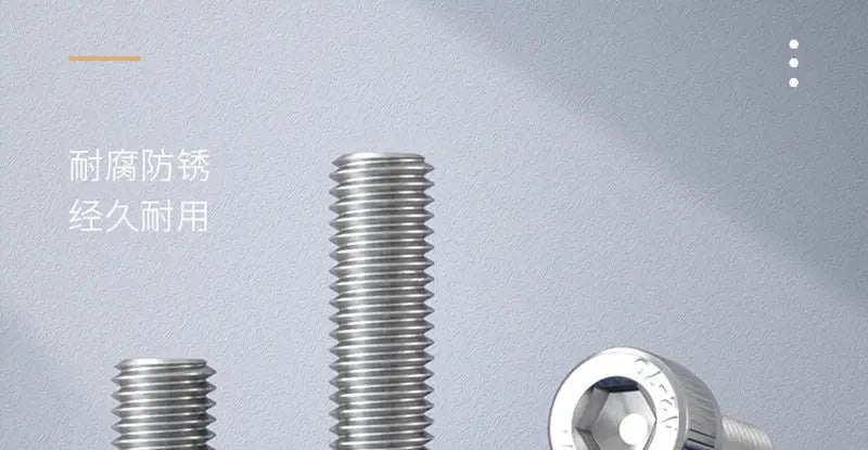 Super Long M4 Hex Socket Fasteners, 304 Stainless Steel Extra Long