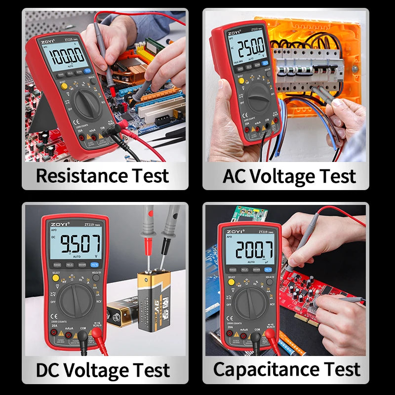 ZOYI ZT219 Digital multimeter 19999 Counts True RMS automotive